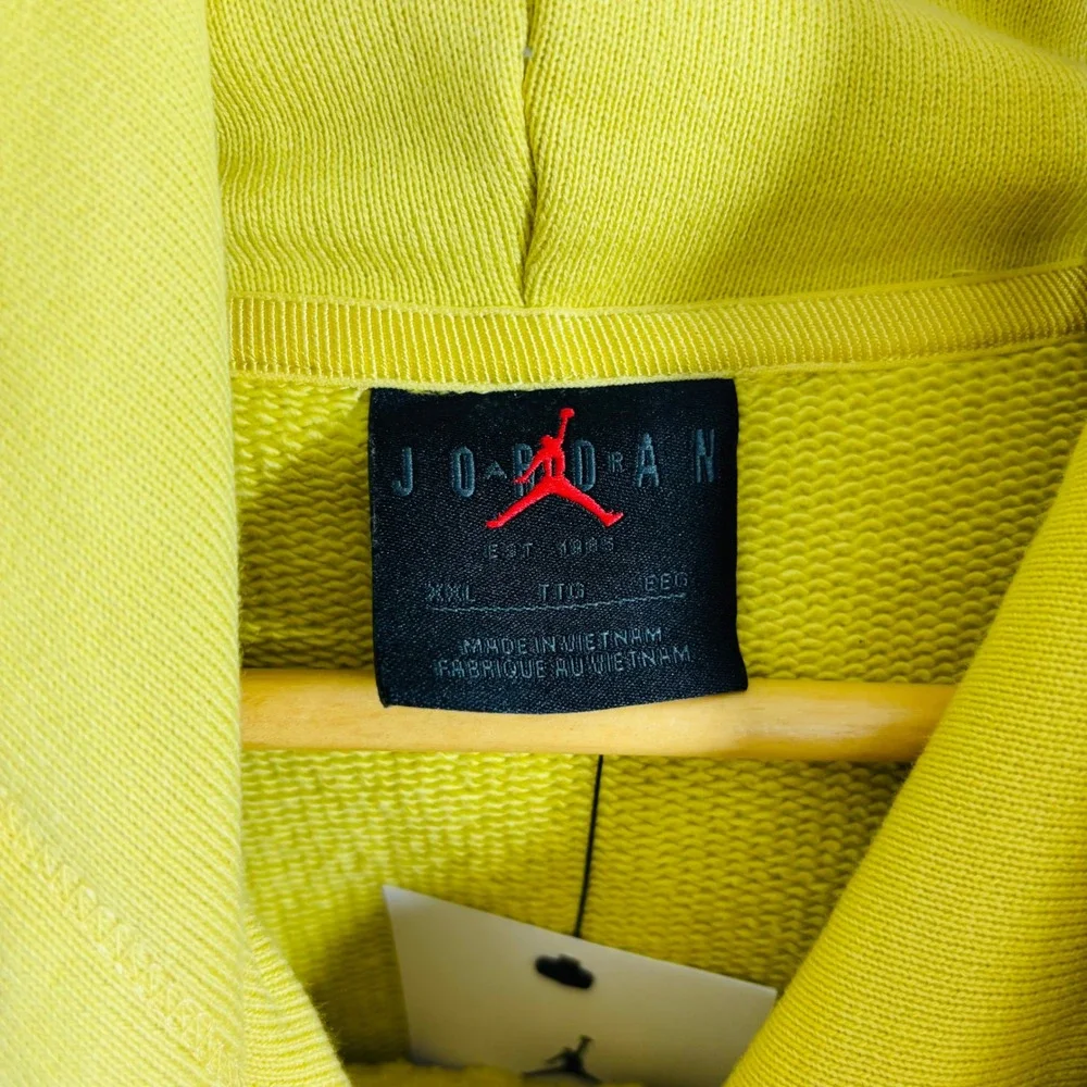 Jordan PSG Paris Wordmark Fleece Pullover Yellow Hoodie FN5324-700 Men XXL‎
